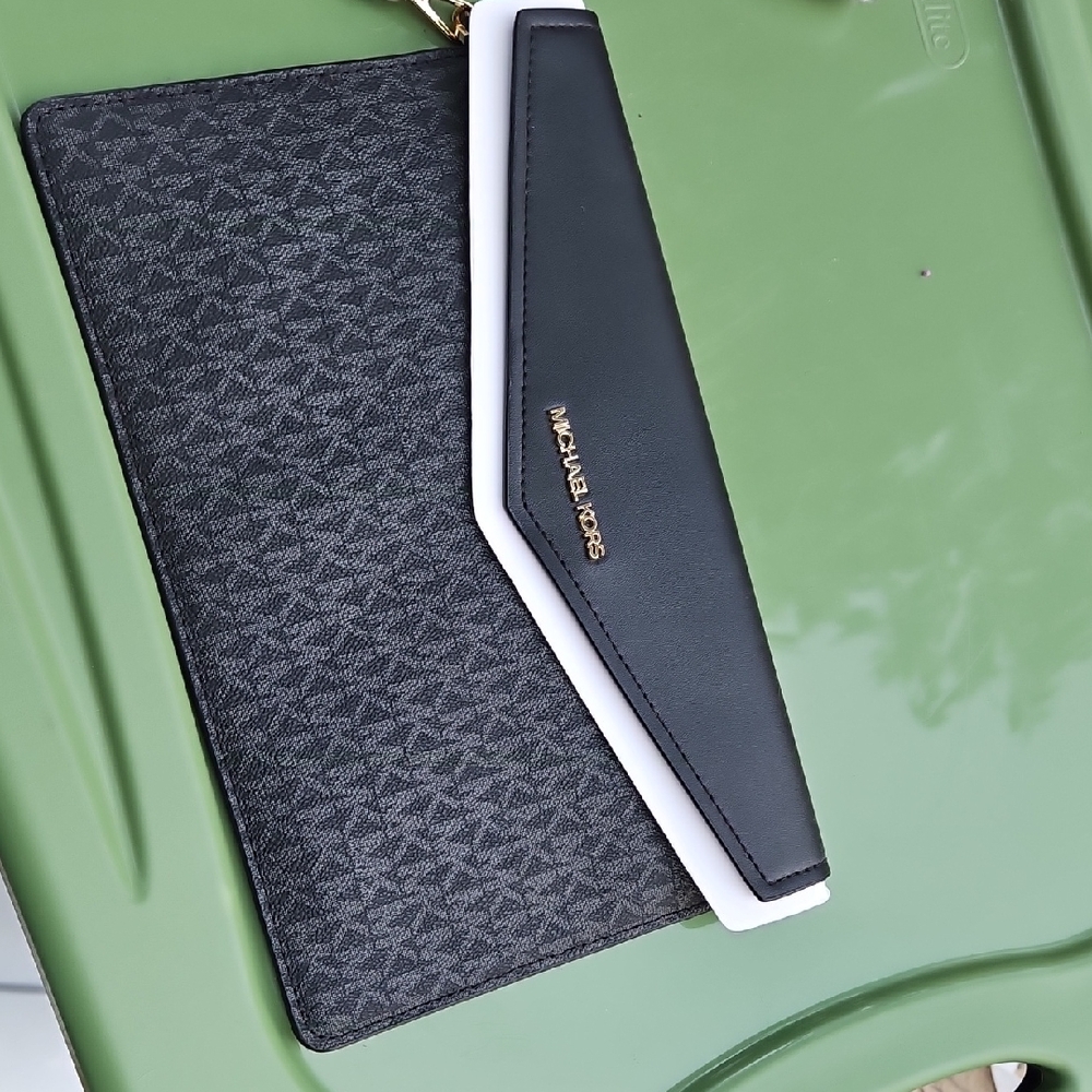 Michael Kors Black and Gray Clutch